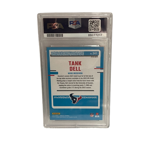 Tank Dell 2023 Panini Donruss Rated Rookie Optic Preview Red Green PSA 10 RC