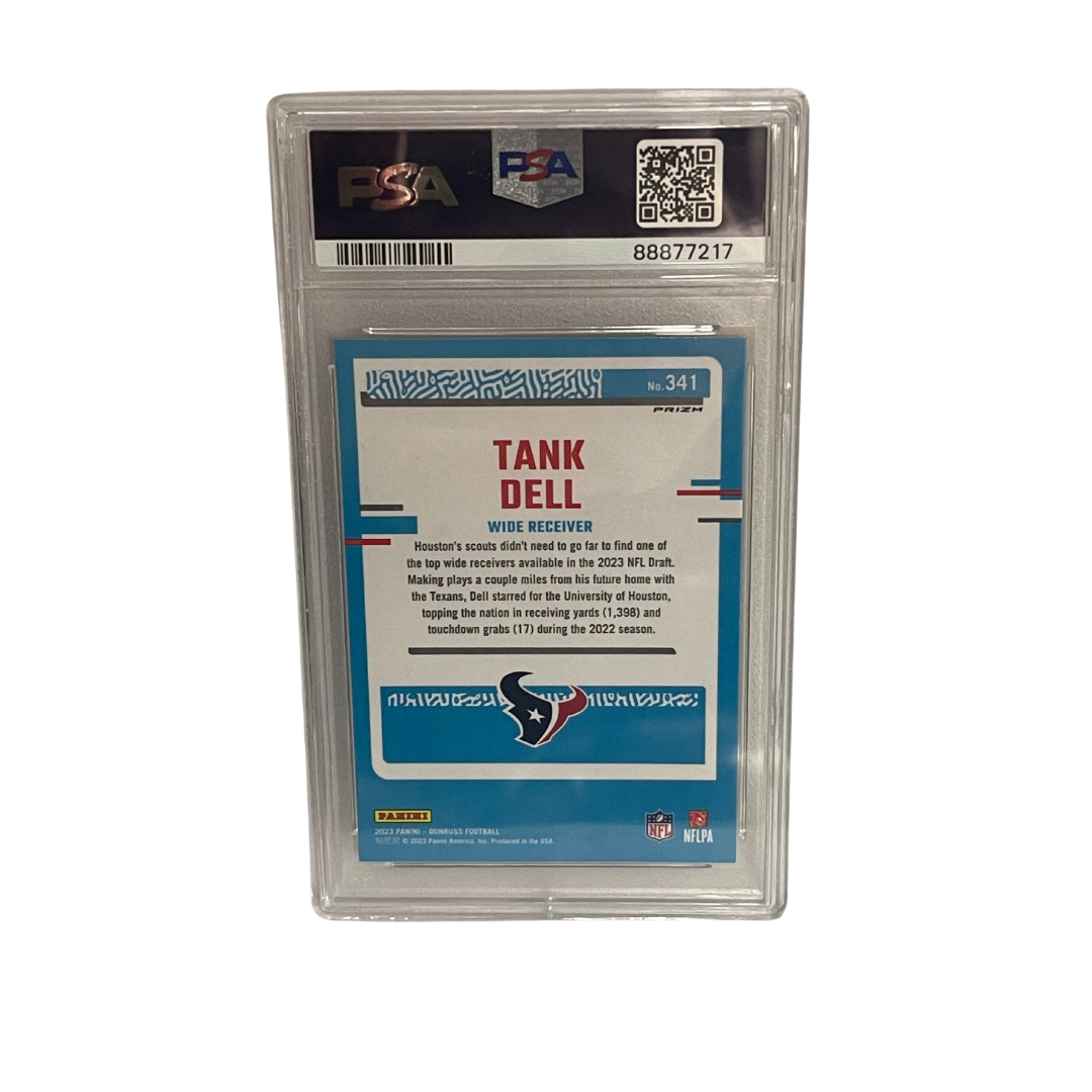Tank Dell 2023 Panini Donruss Rated Rookie Optic Preview Red Green PSA 10 RC